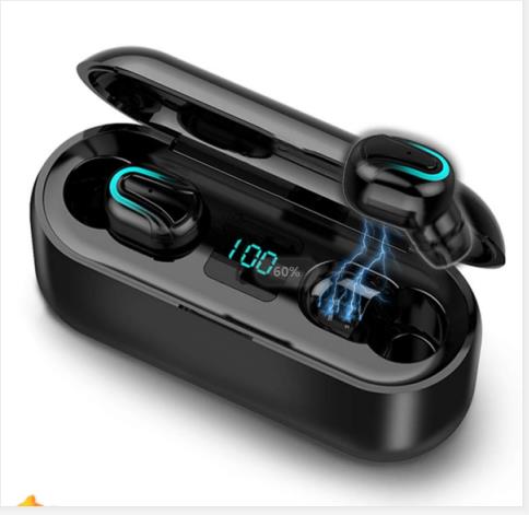 BT 5.0 Wireless Earphone Waterproof with Charging Case IPX5 Waterproof TWS Stereo Headphones in-Ear Built-in Dual Mic Headset Premium Sound