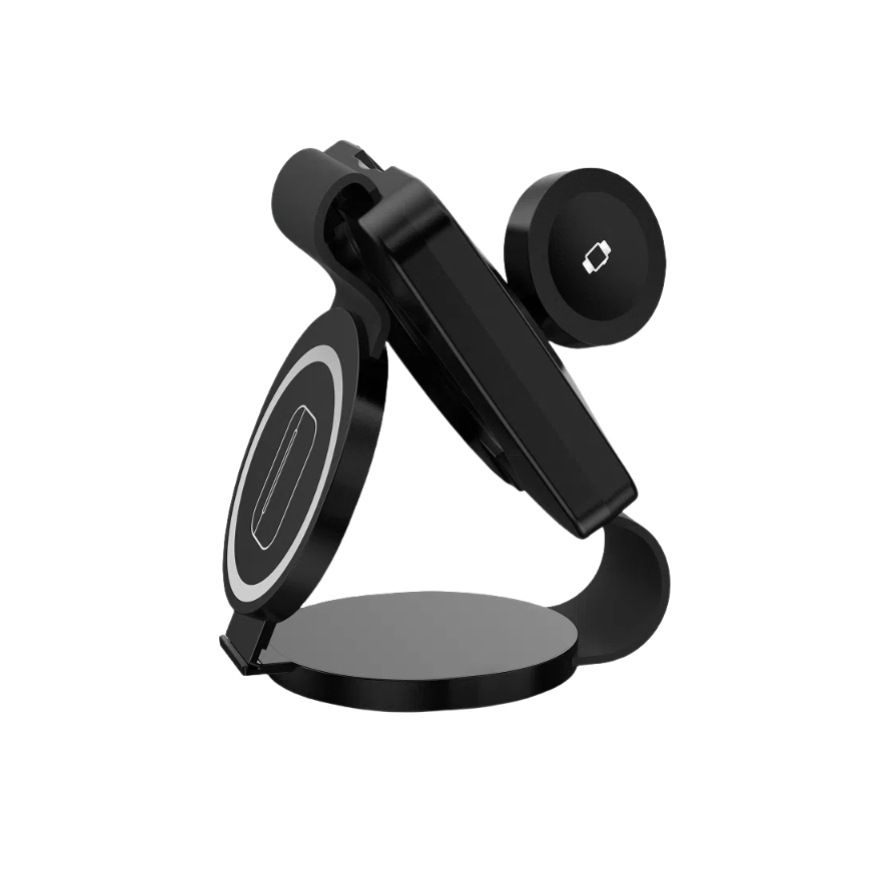 15W Fast Charging 3-in-1 Folding Magnetic Wireless Charger