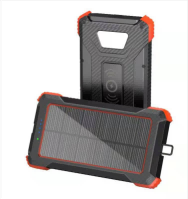 18W 10000mAh Solar Powerbank with Built-in bright LED flashlight