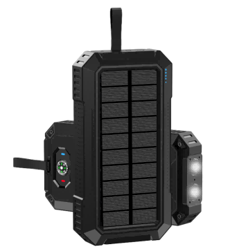 30000mAh Solar Power Bank With Compass, flashlight, handle