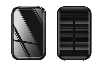 5000mAh Solar Power Bank  Built in 2 Cables
